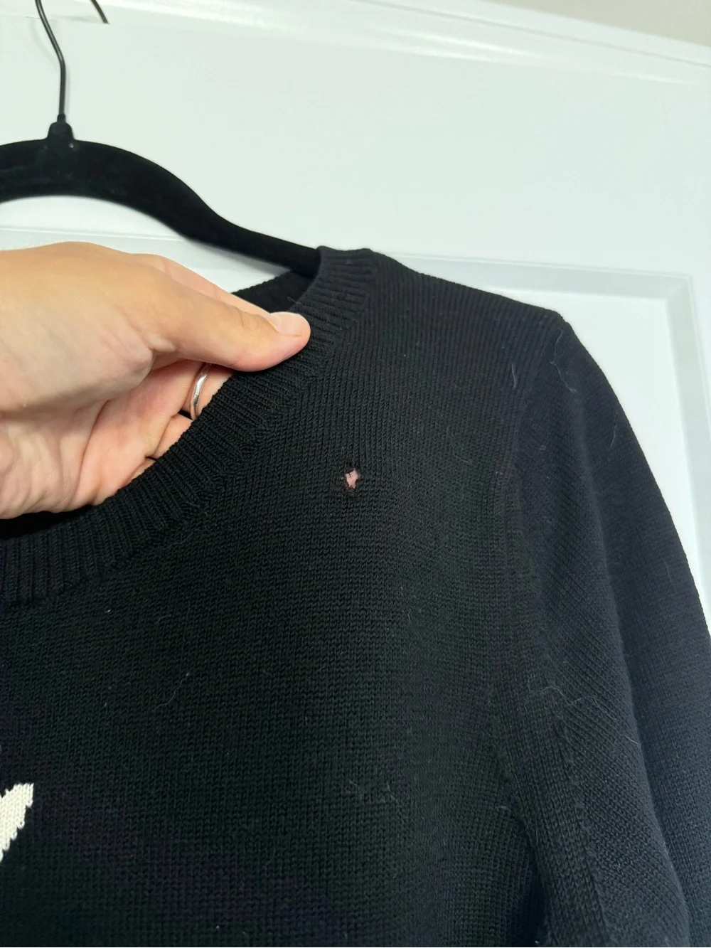 Vintage Lacoste Oversized Crocodile Logo Sweater – Black – Size 42